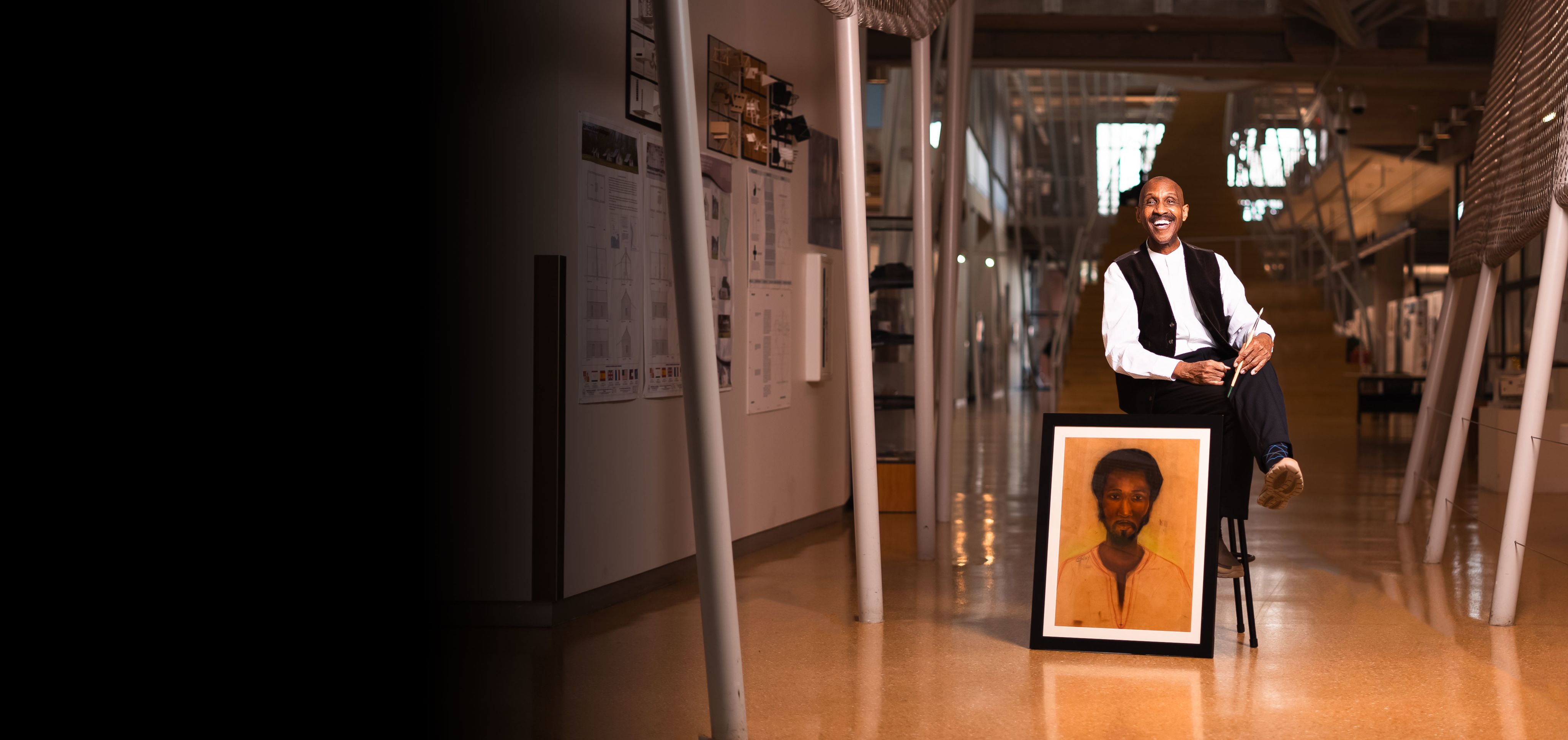 Dr. Clarence Talley in the Nathelyne Archie-Kennedy Building